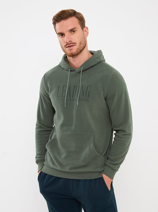 Long Sleeve Printed Fleece Men's Hoodie