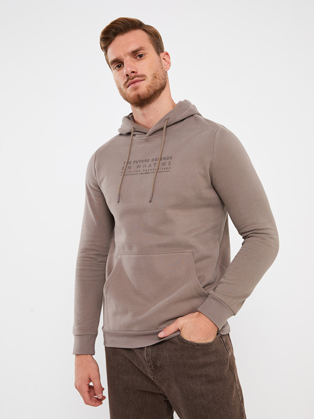 Long Sleeve Printed Men's Hoodie