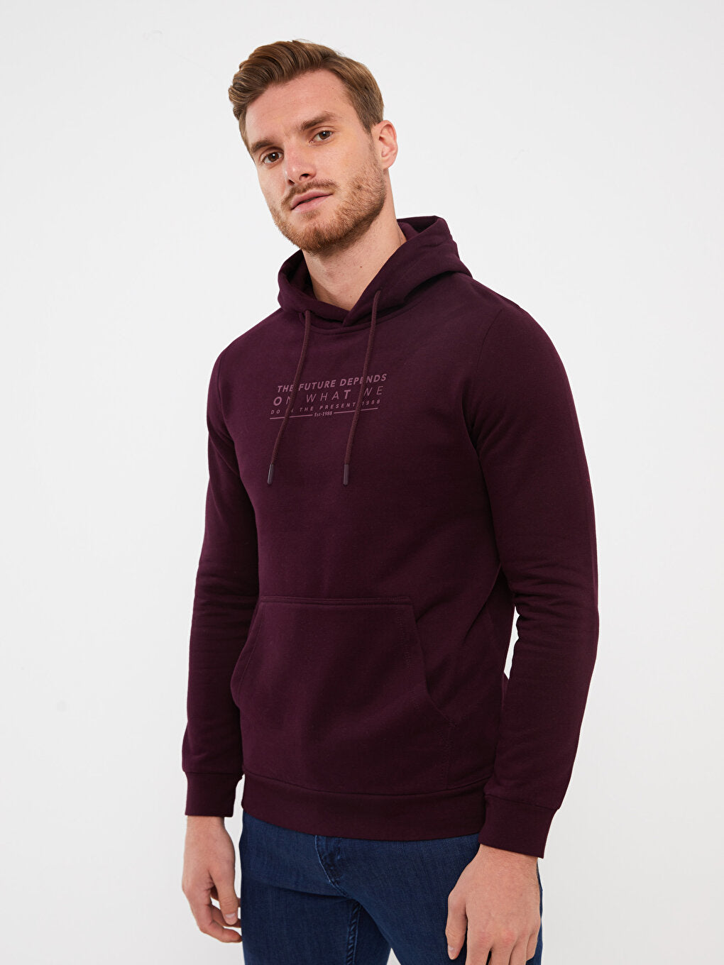 Long Sleeve Printed Men's Hoodie