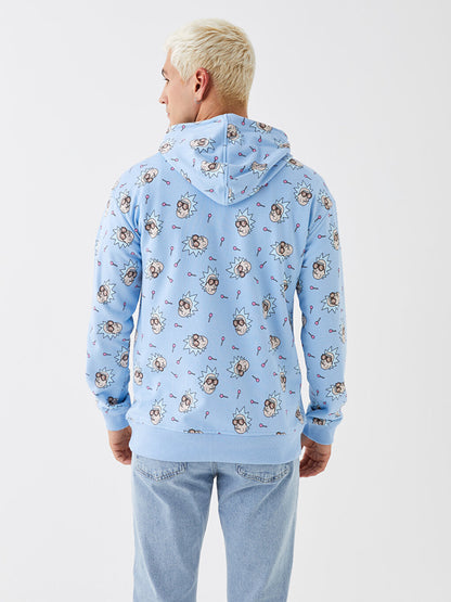 Long Sleeve Rick and Morty Printed Men's Hoodie