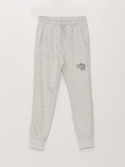 Printed Boys' Jogger Sweatpants with Elastic Waist