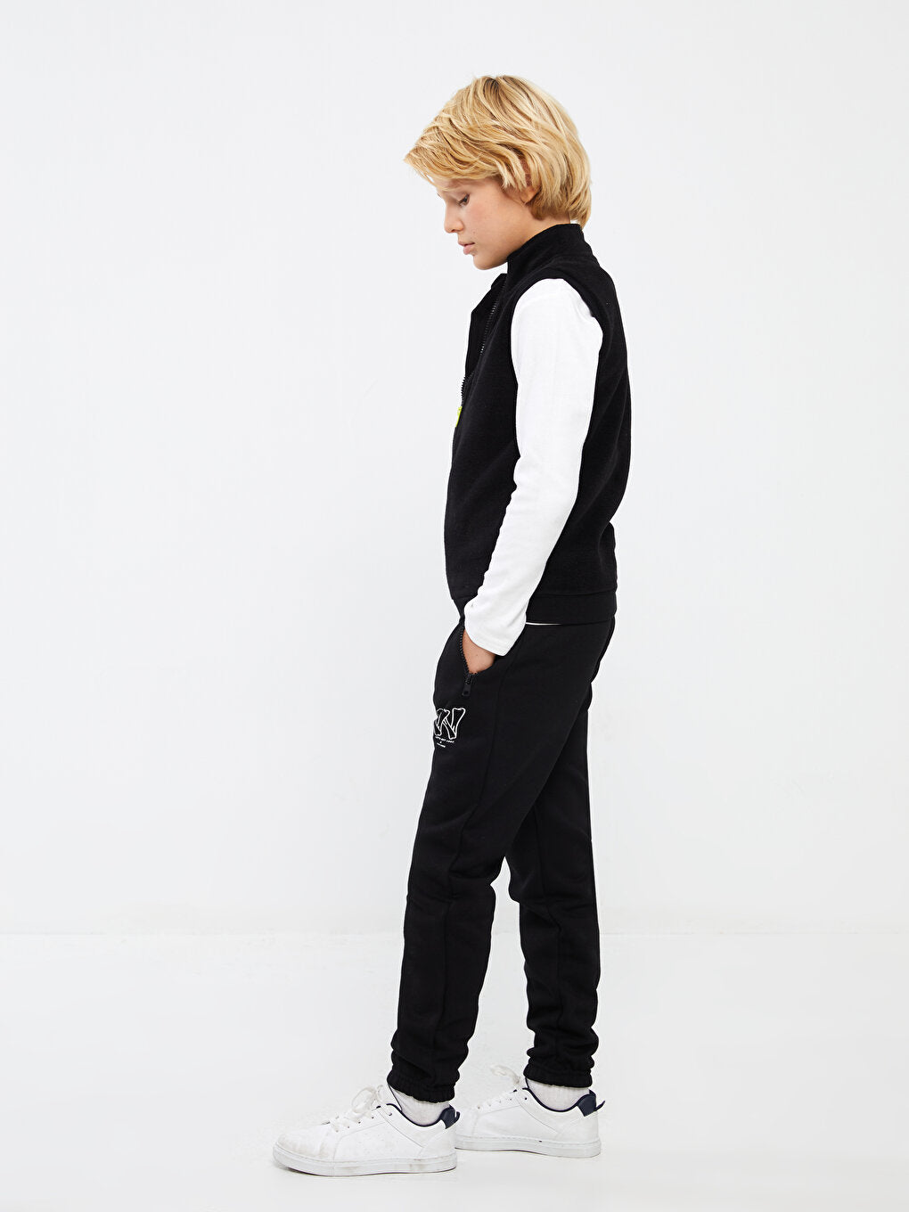 Printed Boys' Jogger Sweatpants with Elastic Waist