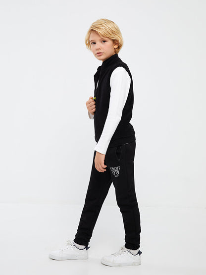 Printed Boys' Jogger Sweatpants with Elastic Waist