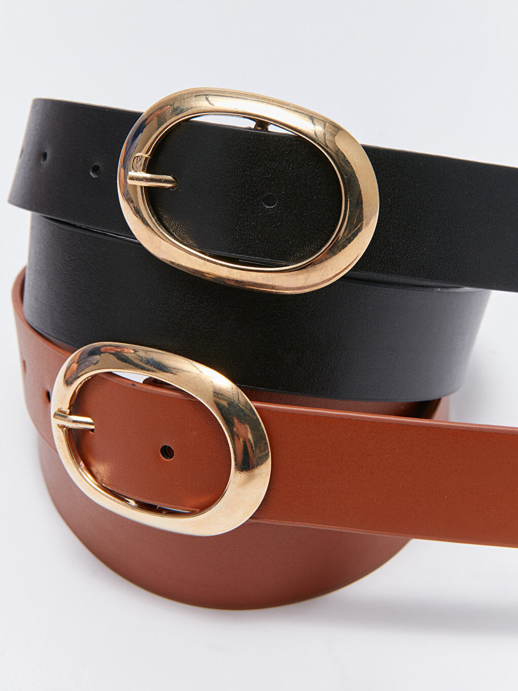 Leather Look Women's Belt 2 Pack