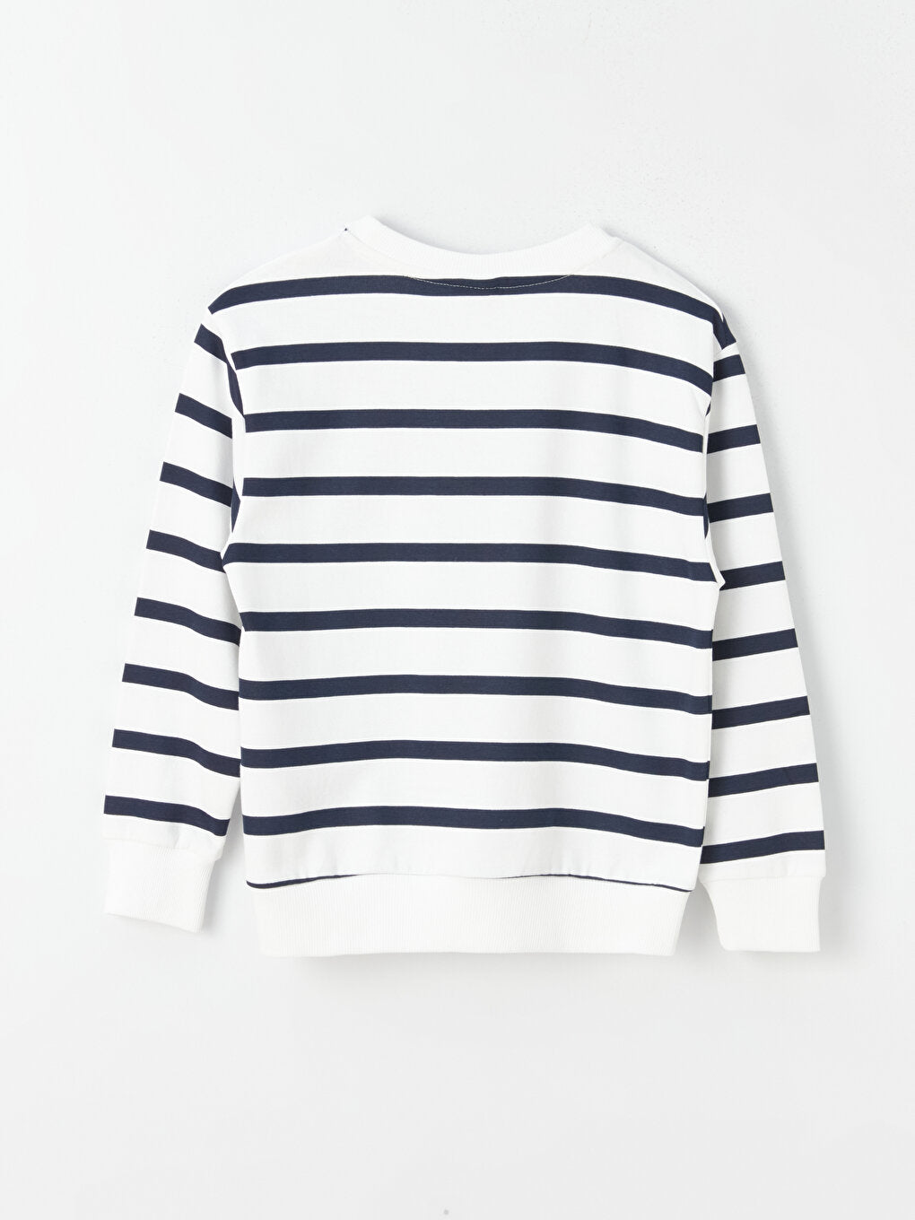 Crew Neck Striped Long Sleeve Boy's Sweatshirt