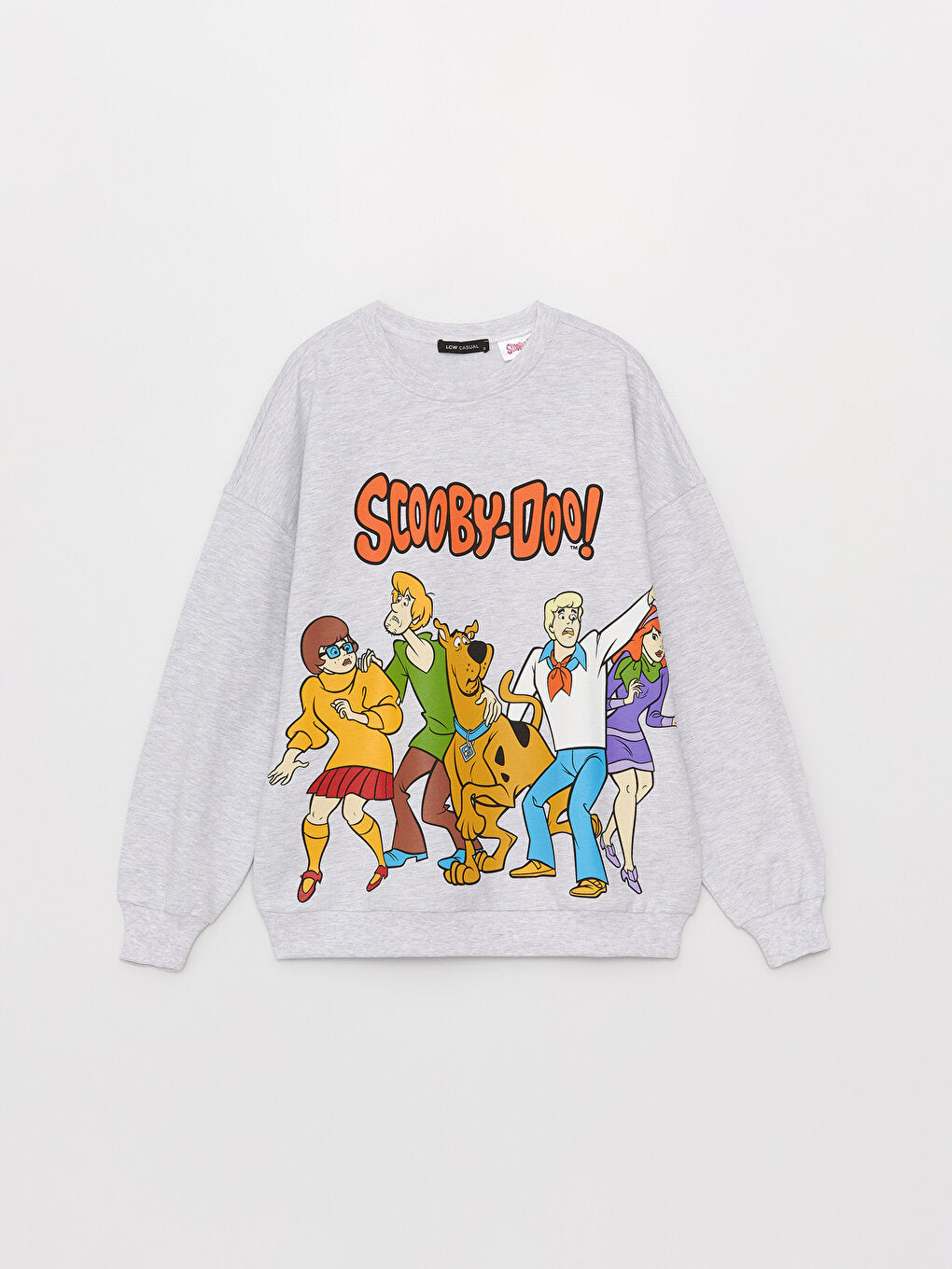 Crew Neck Scooby Doo Printed Long Sleeve Oversize Women's Sweatshirt