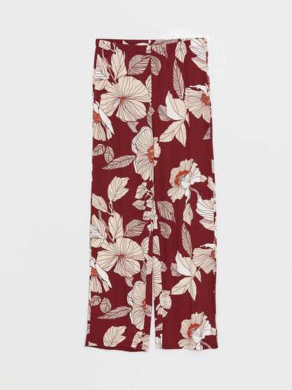 Floral Women's Pajama Bottom with Elastic Waist