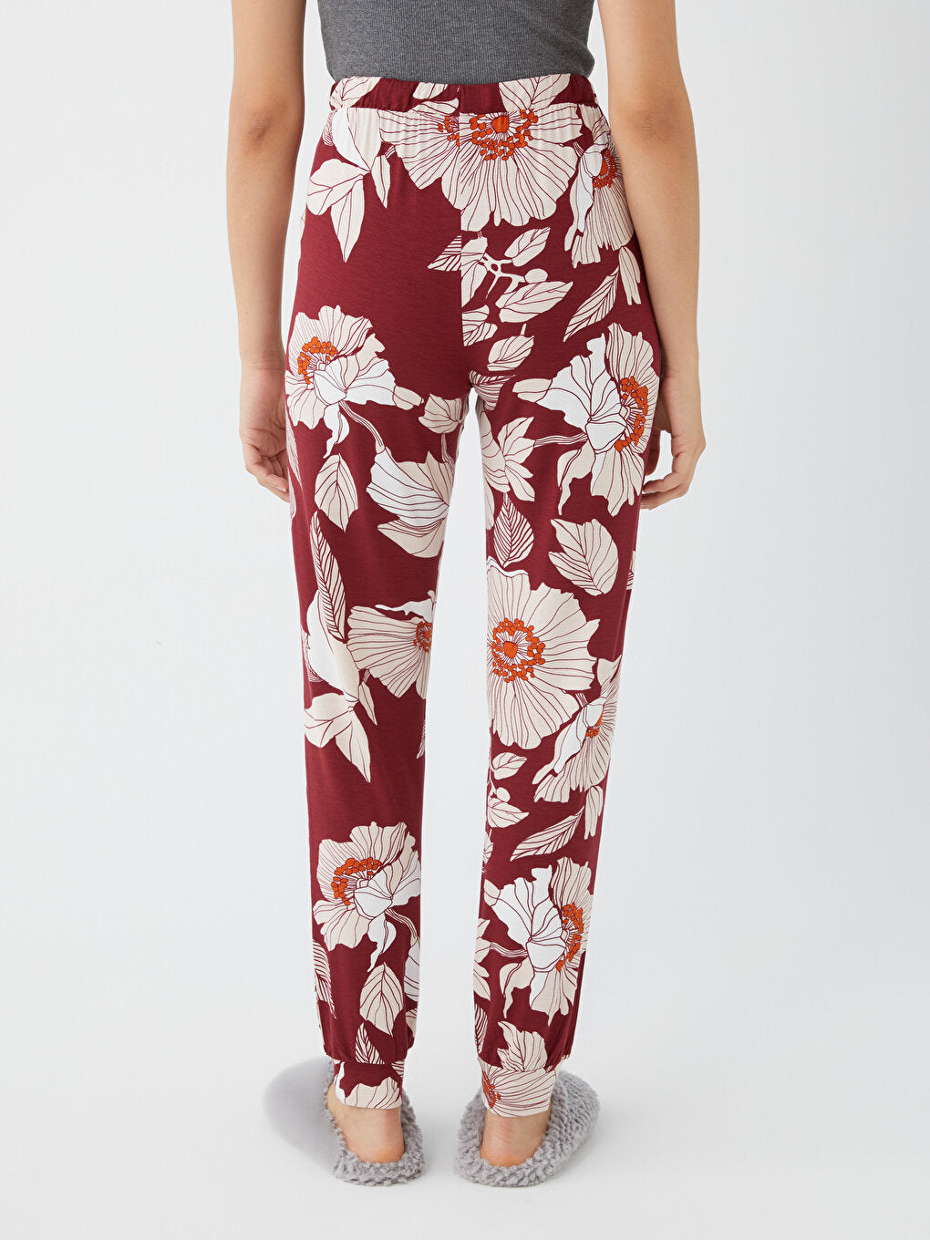 Floral Women's Pajama Bottom with Elastic Waist