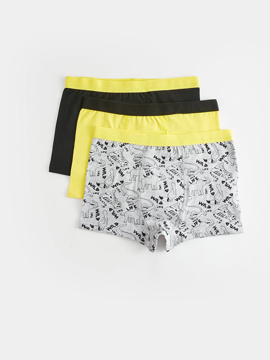 Printed Cotton Boys' Boxer 3-Piece