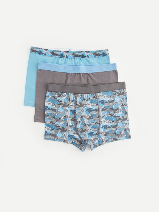 Printed Cotton Boys' Boxer 3-Piece