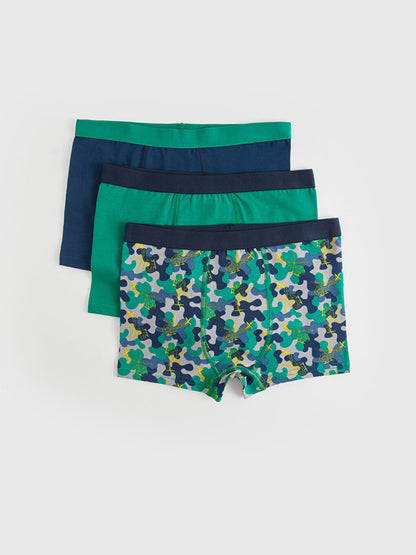 Printed Cotton Boys' Boxer 3-Piece