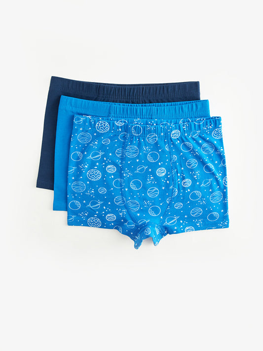 Printed Cotton Boys' Boxer 3-Piece