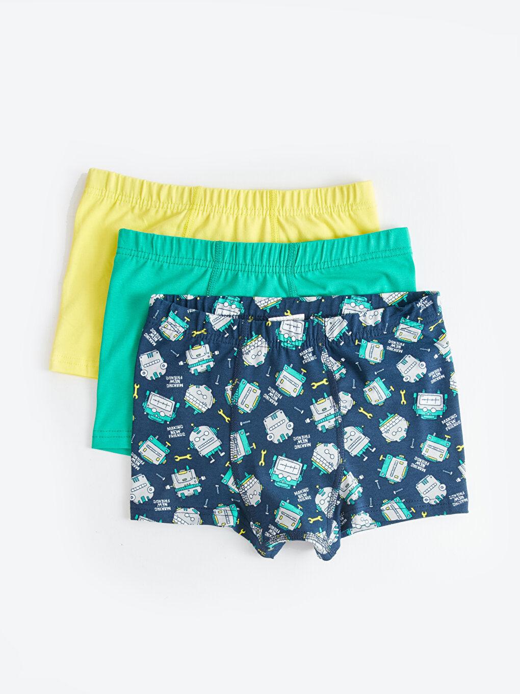 Printed Cotton Boys' Boxer 3-Piece