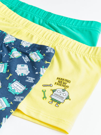 Printed Cotton Boys' Boxer 3-Piece