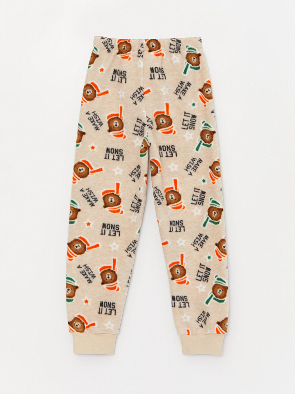 Crew Neck Printed Long Sleeve Boys' Pajama Set