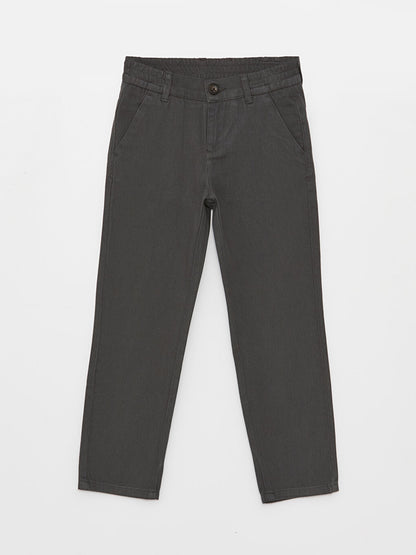 Basic Boy's Trousers with Elastic Waist