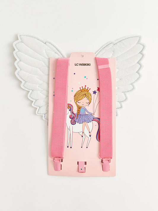 Girls' Trouser Suspender with 3D Wing Detail