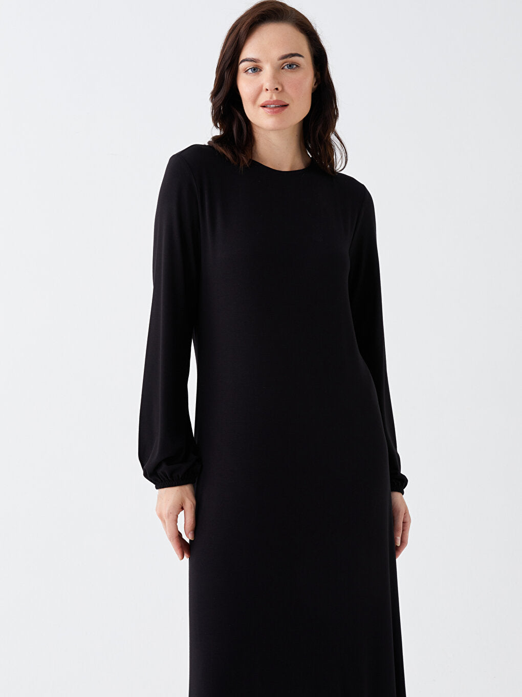 Crew Neck Straight Long Sleeve Women's Dress