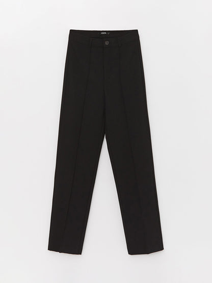 Slim Fit Straight Wide Leg Women's Trousers