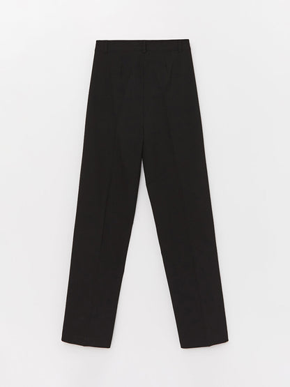 Slim Fit Straight Wide Leg Women's Trousers