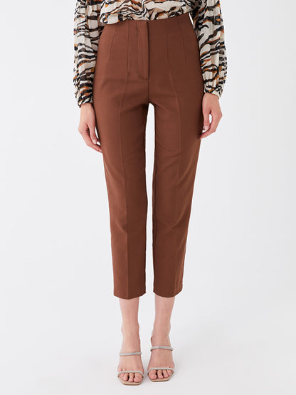 High Waist Carrot Cut Women's Trousers