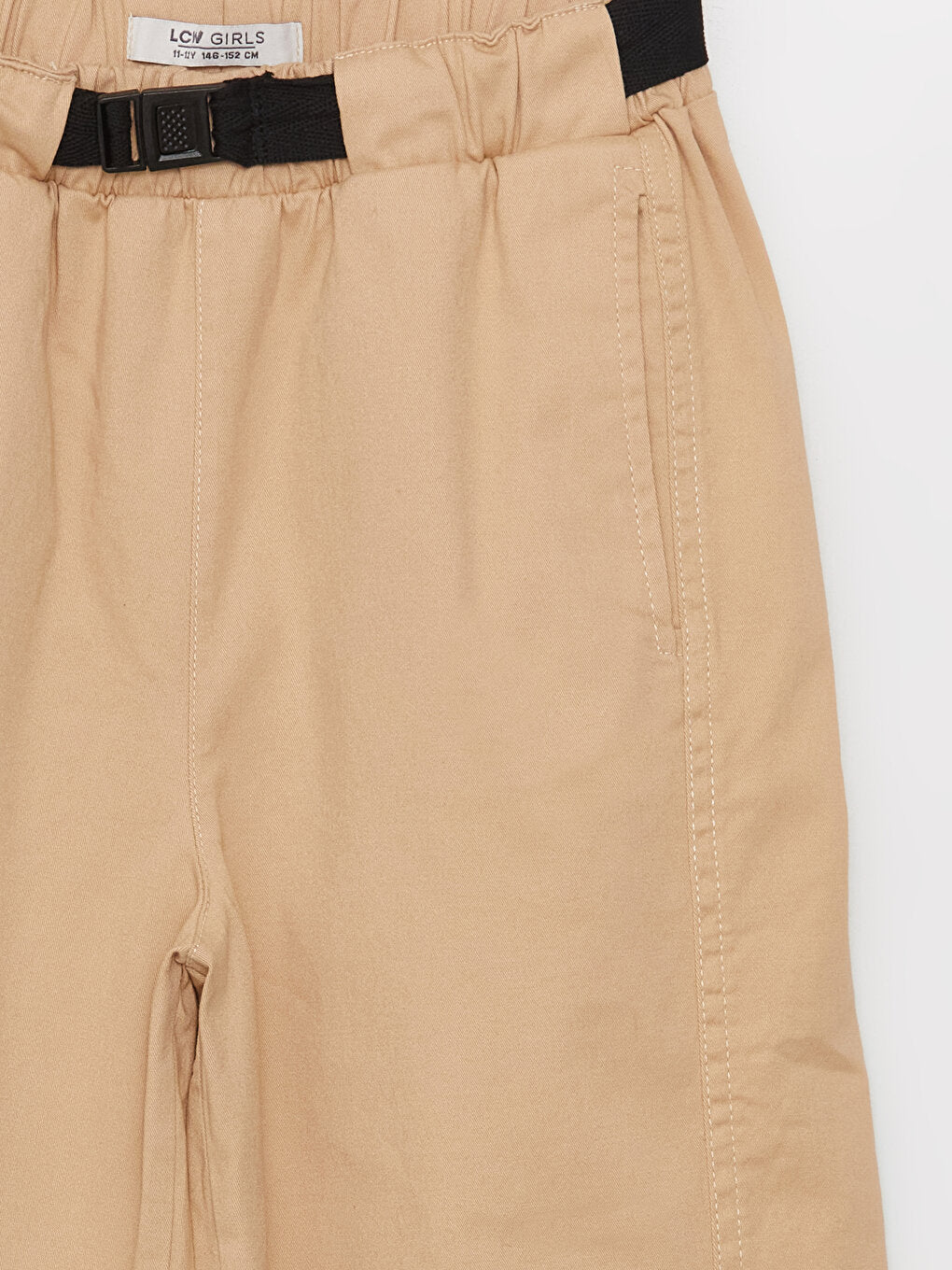 Slouchy Girls' Trousers with Elastic Waist