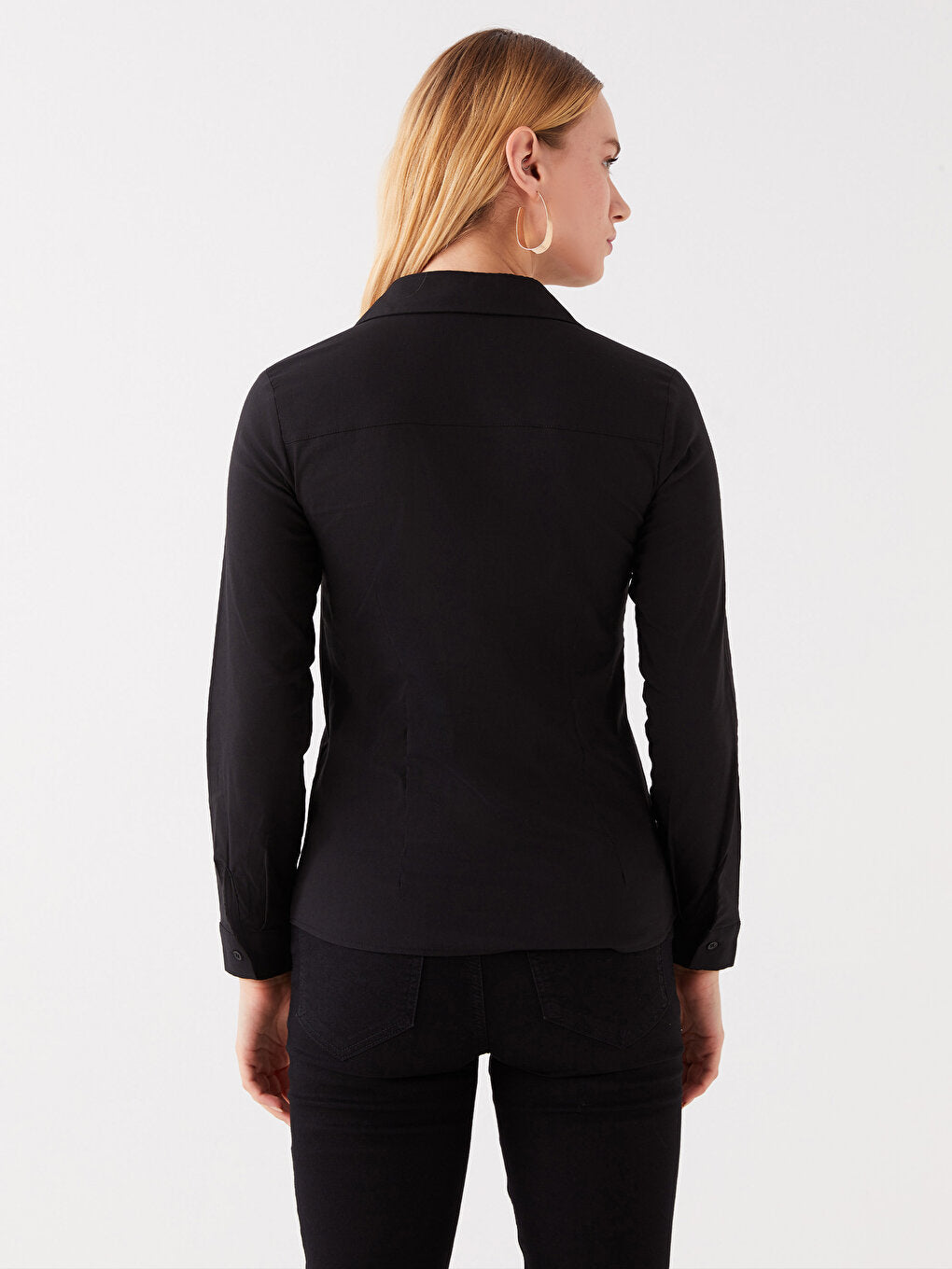 Plain Long Sleeve Women's Shirt