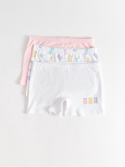 Printed Cotton Girl's Boxer Set of 3