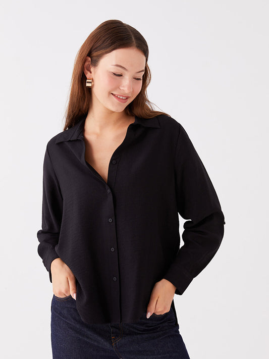 Plain Long Sleeve Women's Shirt