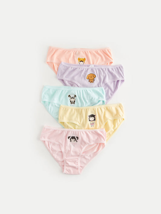 Printed Cotton Girl's Panties 5-pack