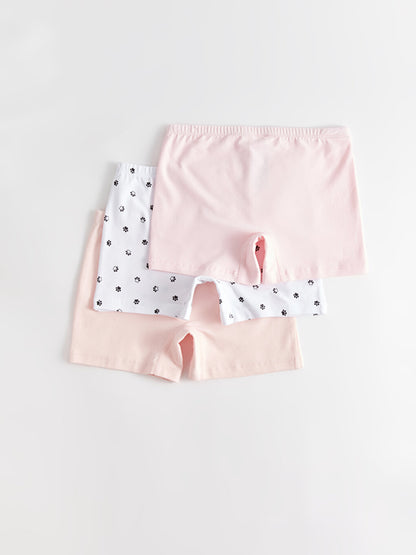 Printed Cotton Girl's Boxer Set of 3