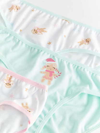 Printed Cotton Girl's Panties 3-Piece