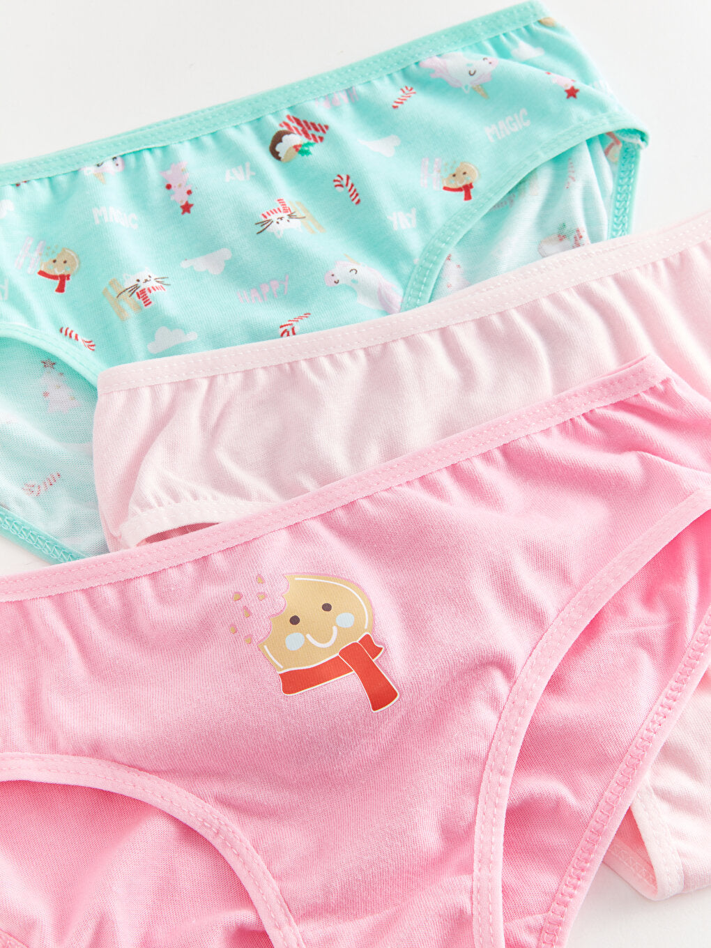 Printed Cotton Girl's Panties 3-Piece