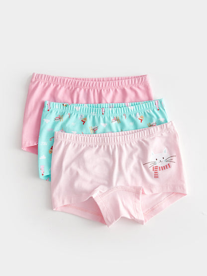 Printed Girls' Boxer 3-Piece