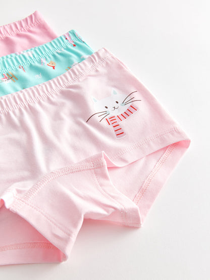 Printed Girls' Boxer 3-Piece