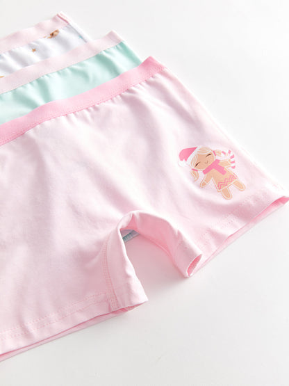 Printed Girl's Boxer 3-Piece