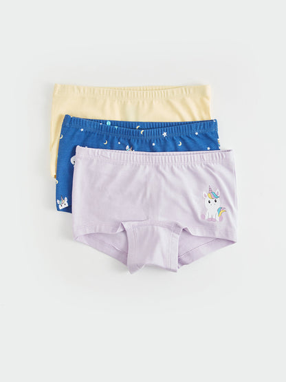 Printed Girls' Boxer 3-Piece