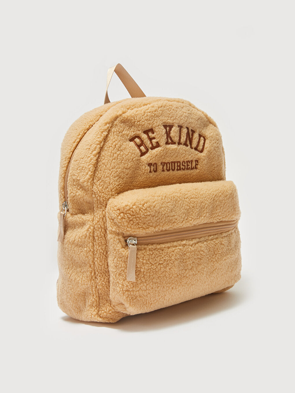 Embroidered Plush Girl's Backpack