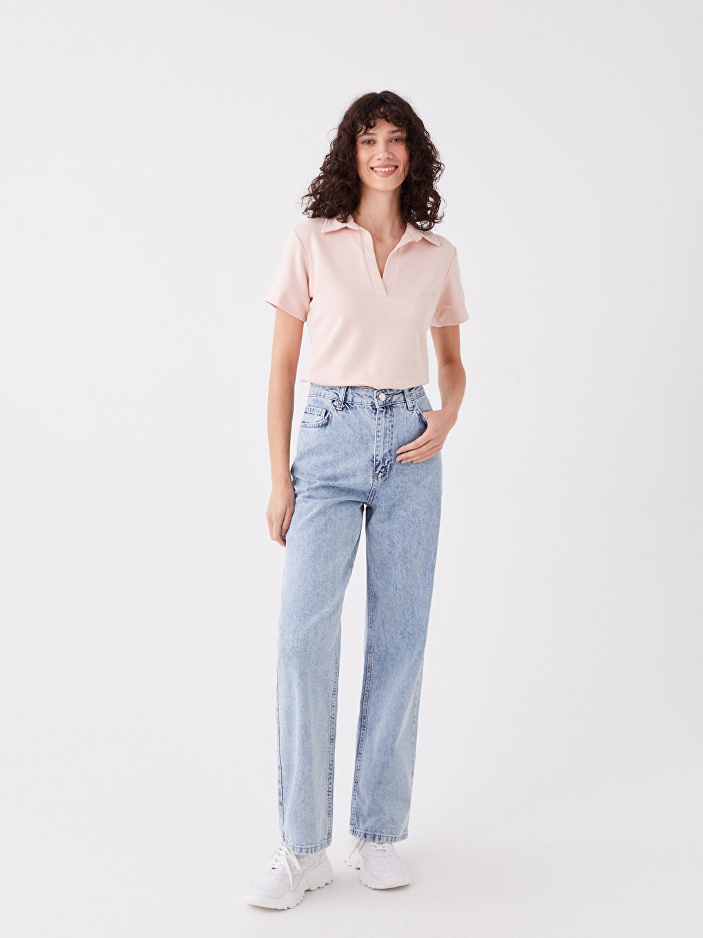 High Waist Wideleg Women's Jean Trousers