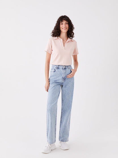 High Waist Wideleg Women's Jean Trousers