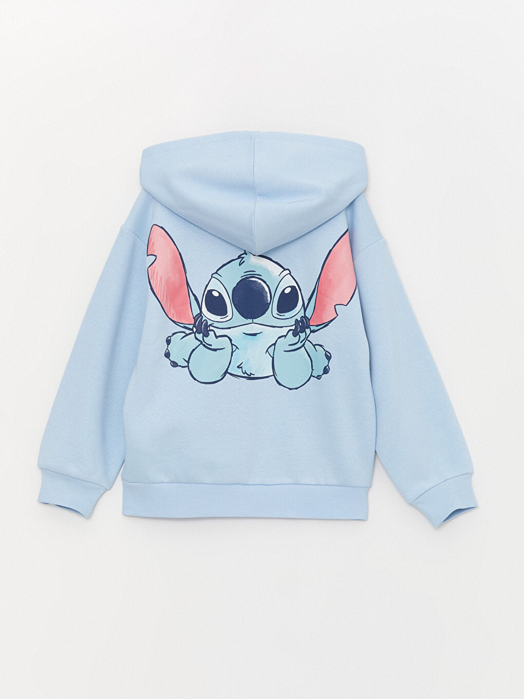 Hooded Lilo and Stitch Printed Long Sleeve Girls' Zippered Sweatshirt