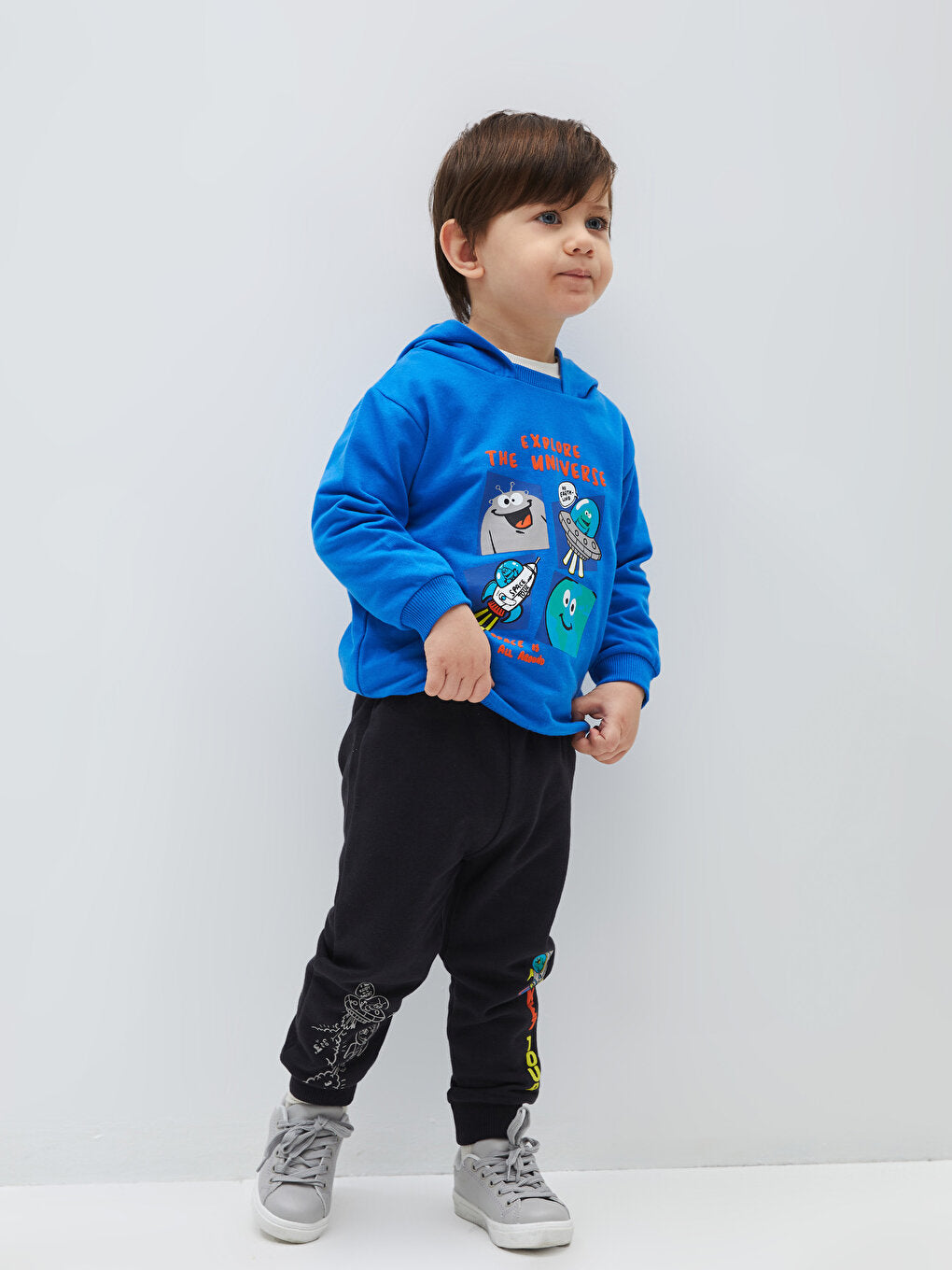 Printed Baby Boy Jogger Tracksuit Bottom with Elastic Waist