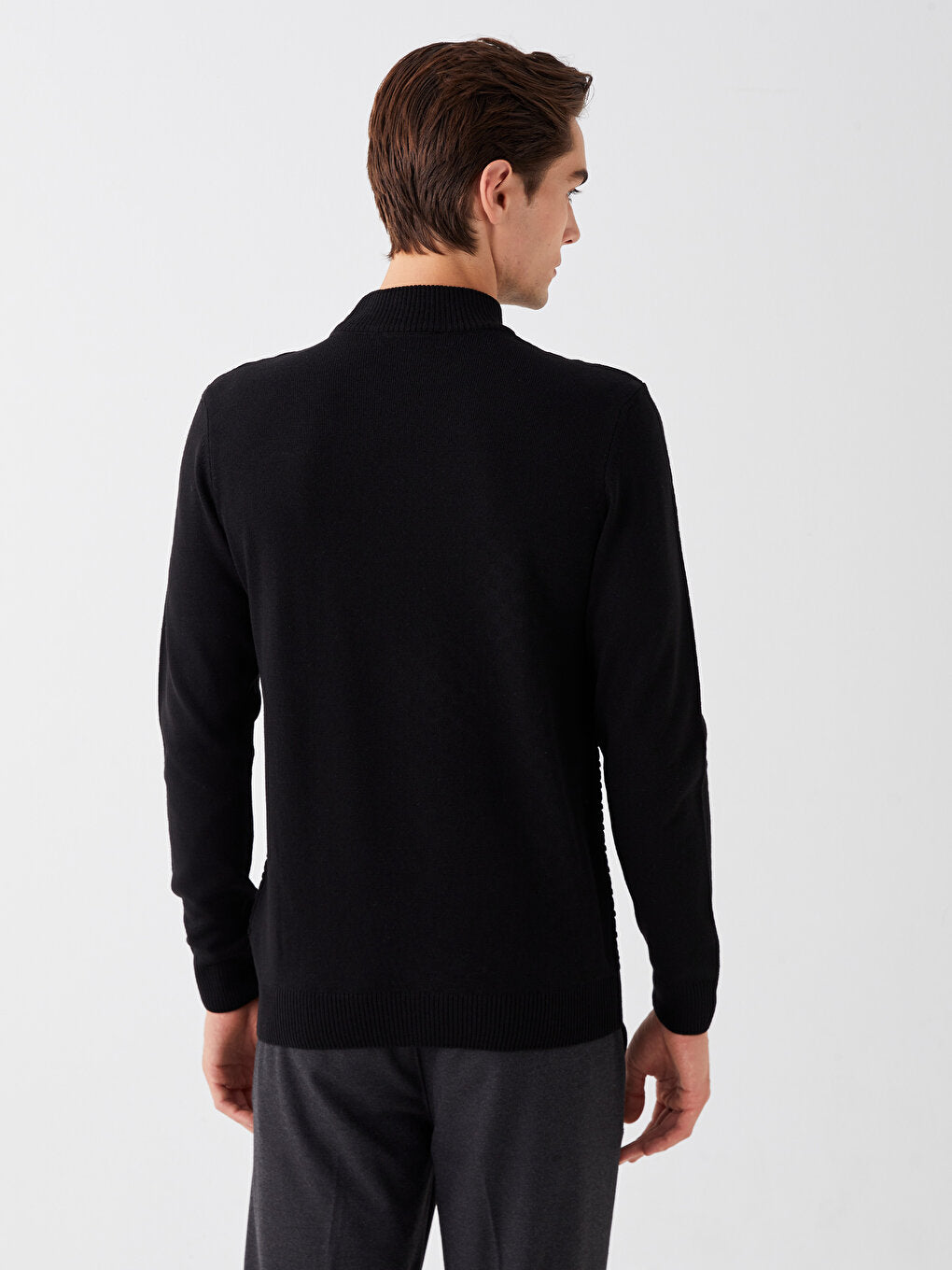 Half Turtleneck Long Sleeve Men's Knitwear Sweater