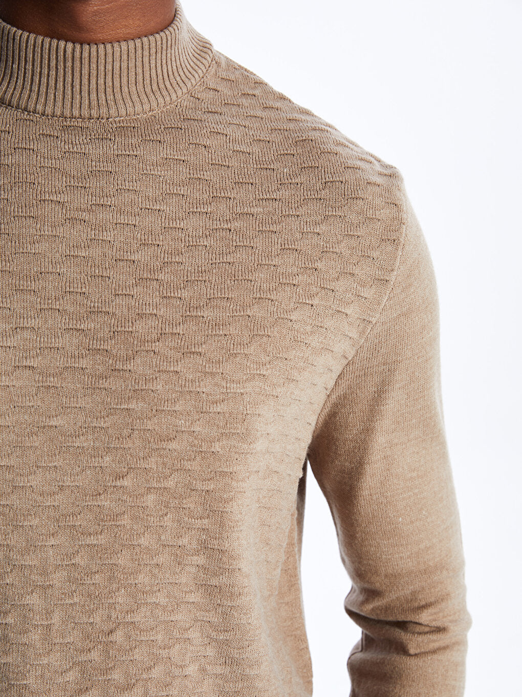 Half Turtleneck Long Sleeve Men's Knitwear Sweater