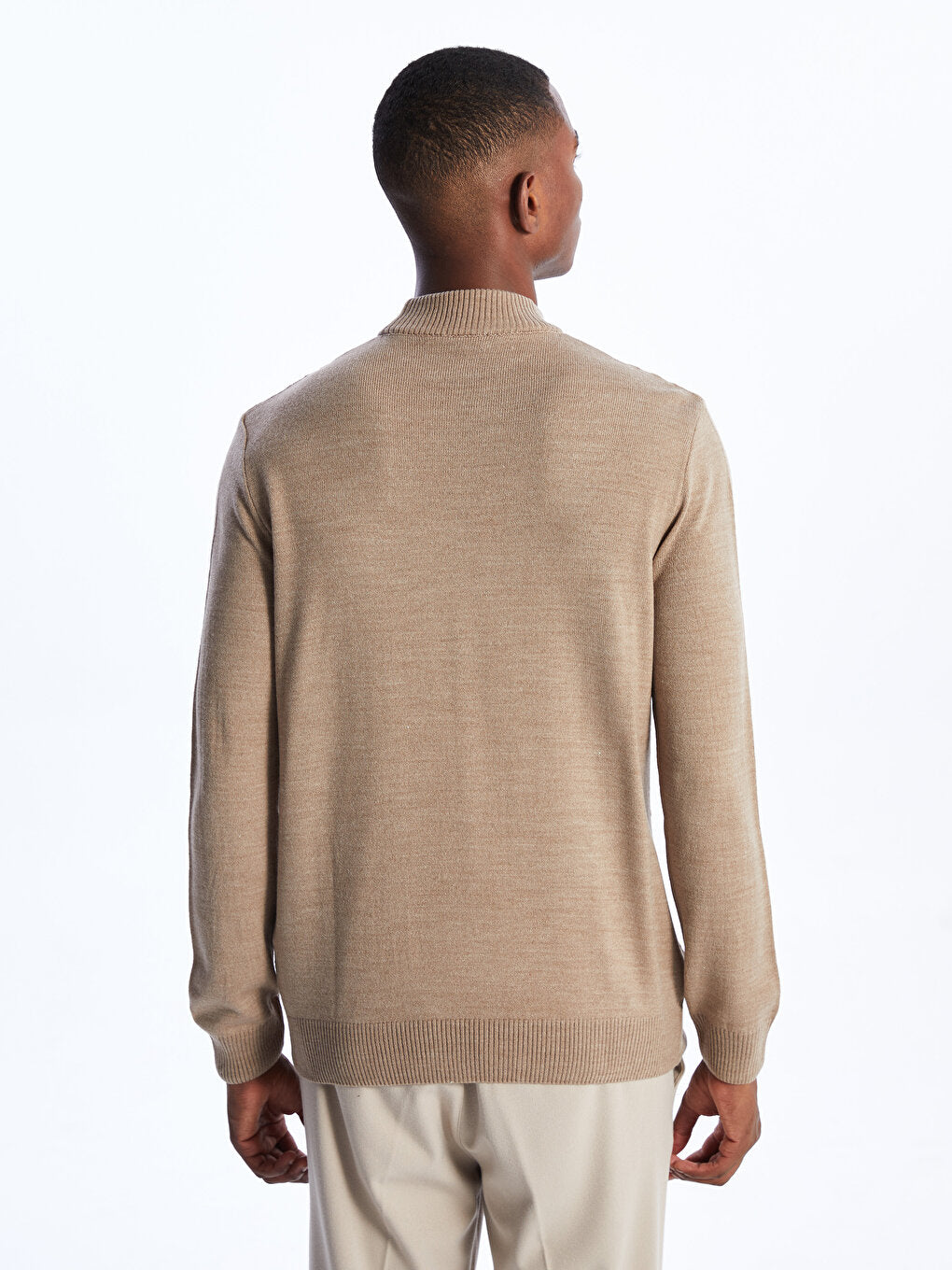 Half Turtleneck Long Sleeve Men's Knitwear Sweater