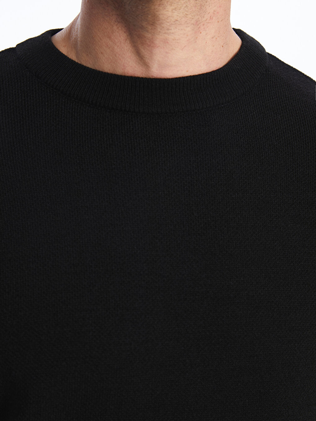 Crew Neck Long Sleeve Men's Knitwear Sweater