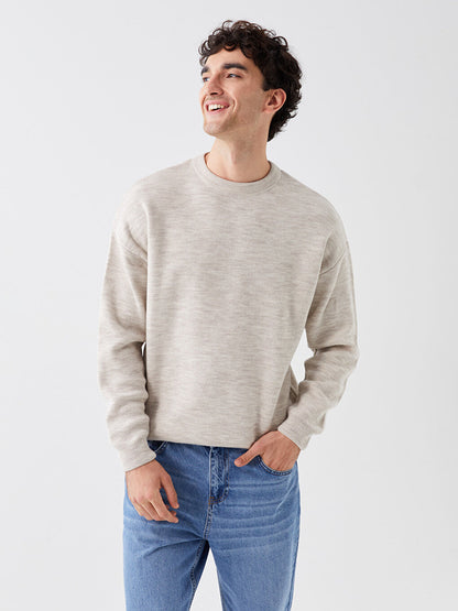 Crew Neck Long Sleeve Men's Knitwear Sweater