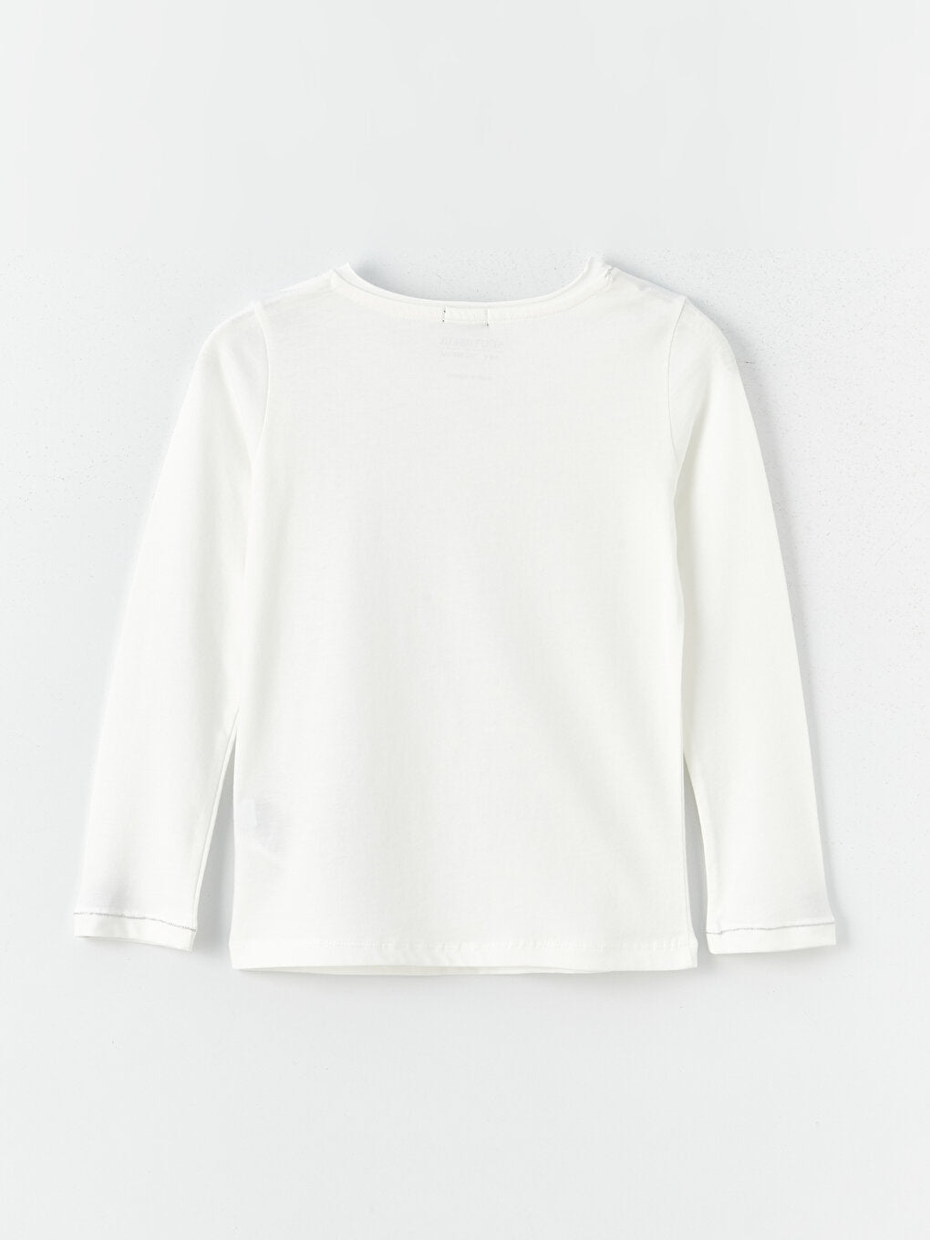 Crew Neck Basic Long Sleeve Girl's T-Shirt