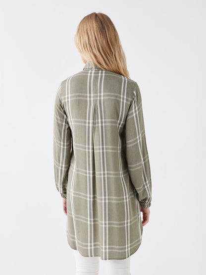 Plaid Long Sleeve Women's Shirt Tunic