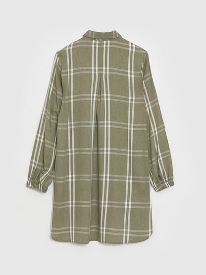 Plaid Long Sleeve Women's Shirt Tunic